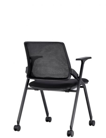 Крісло KRESLALUX H-08 BLACK, для відвідувача, на колесах