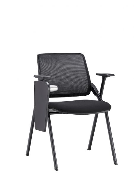 Крісло KRESLALUX H-08 BLACK, для аудиторий, із відкидним столиком