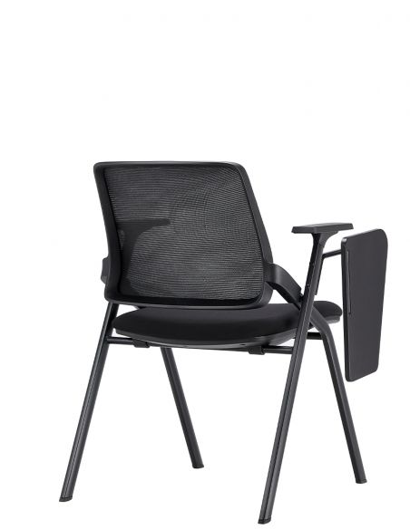 Крісло KRESLALUX H-08 BLACK, для аудиторий, із відкидним столиком