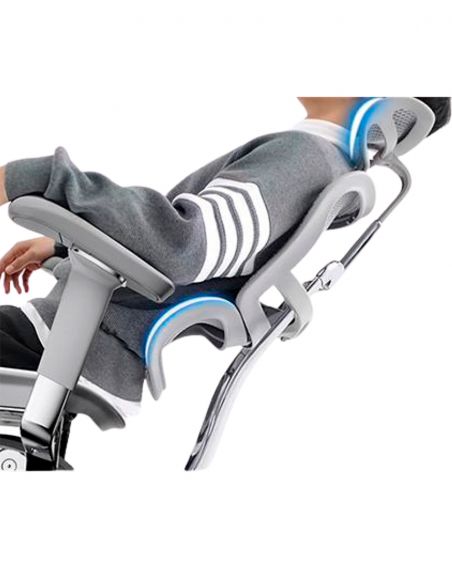 Крісло ERGOHUMAN ELITE 2 (EHE2-AG-HAM-5D-L-LM, сітка T-168-B2 Natural), ергономічне, з підставкою під ноги