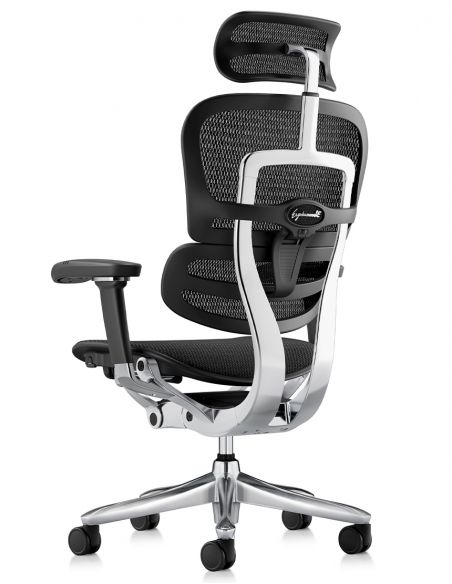 Крісло ERGOHUMAN LUXURY SE (EHSE-AB-HAM-5D-ST-D, сітка W945-01Black), ергономічне