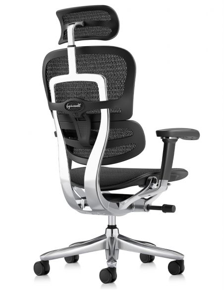 Крісло ERGOHUMAN LUXURY SE (EHSE-AB-HAM-5D-ST-D, сітка W945-01Black), ергономічне