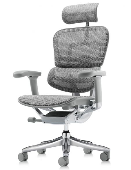 Крісло ERGOHUMAN LUXURY SE (EHSE-AG-HAM-5D-ST-D, сітка W945-24 White), ергономічне