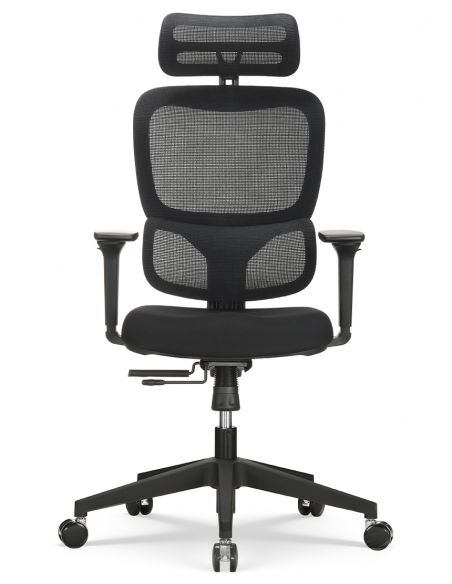 Крісло HOOKAY FOCORA BLACK (FCM-F01) для оператора, ергономічне