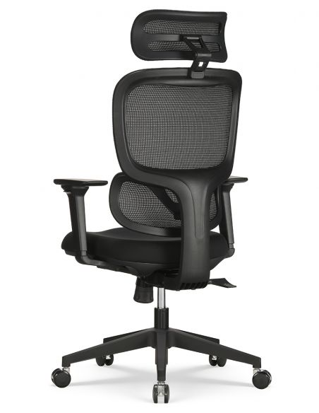 Крісло HOOKAY FOCORA BLACK (FCM-F01) для оператора, ергономічне