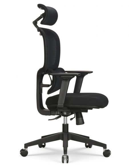 Крісло HOOKAY FOCORA BLACK (FCM-F01) для оператора, ергономічне
