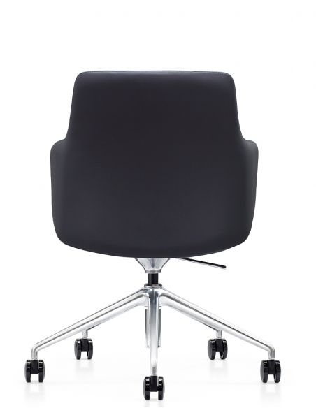 Конференц-крісло KRESLALUX FOCUS (B2416) BLACK, шкіряне