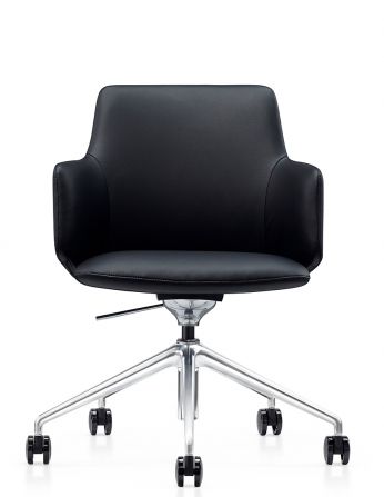 Конференц-крісло KRESLALUX FOCUS (B2416) BLACK, шкіряне 2
