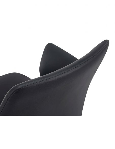 Конференц-крісло KRESLALUX FOCUS (B2416) BLACK, шкіряне