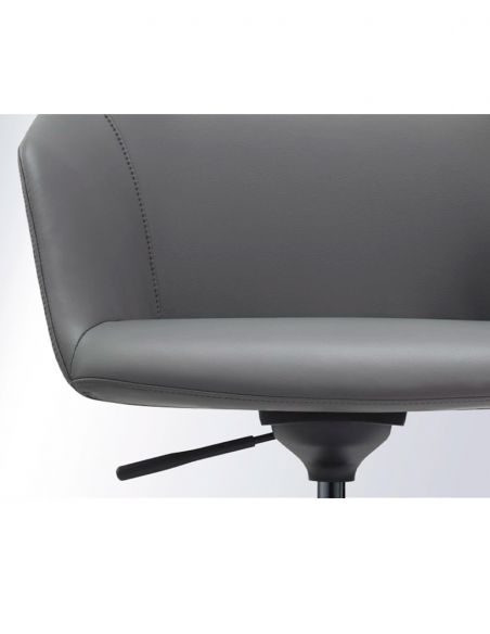Конференц-крісло KRESLALUX CLARK (B2401-H) GREY, шкіряне