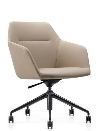 Конференц-крісло KRESLALUX CLARK (B2401-H) BEIGE, шкіряне
