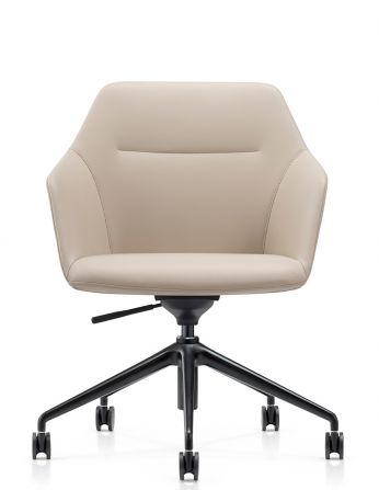 Конференц-крісло KRESLALUX CLARK (B2401-H) BEIGE, шкіряне 2