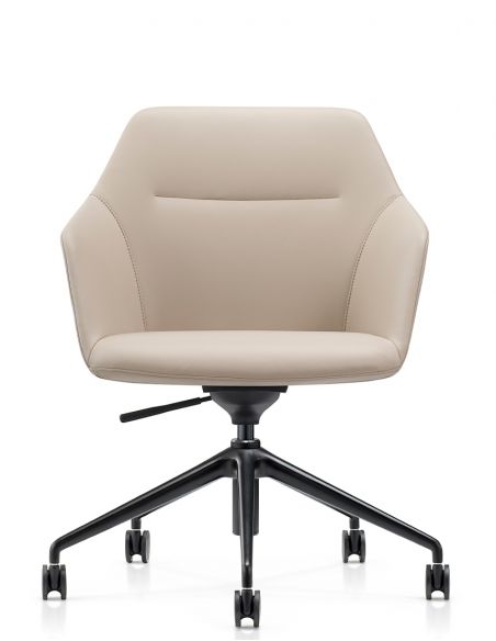 Конференц-крісло KRESLALUX CLARK (B2401-H) BEIGE, шкіряне