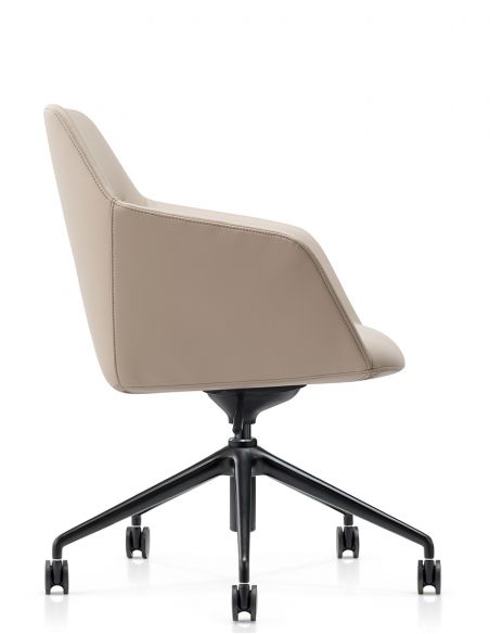 Конференц-крісло KRESLALUX CLARK (B2401-H) BEIGE, шкіряне