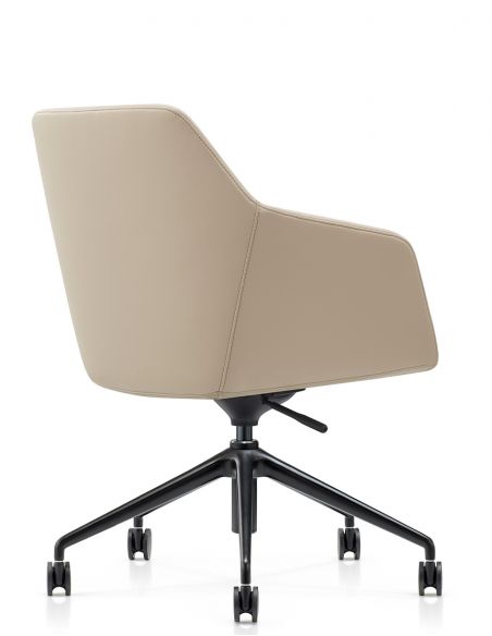 Конференц-крісло KRESLALUX CLARK (B2401-H) BEIGE, шкіряне