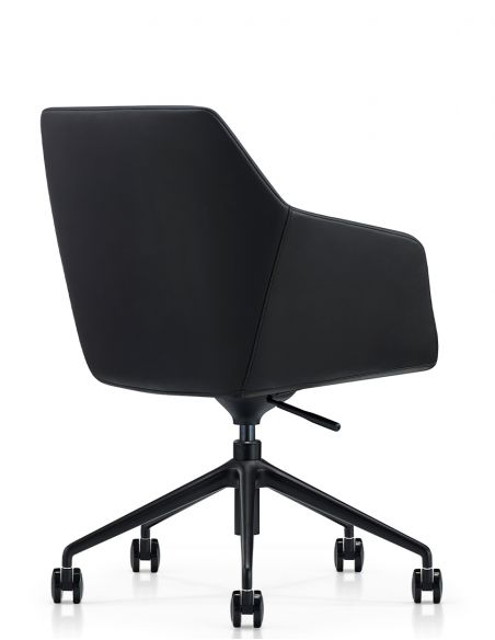 Конференц-крісло KRESLALUX CLARK (B2401-H) BLACK, шкіряне