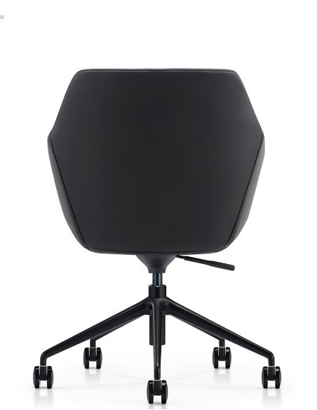 Конференц-крісло KRESLALUX CLARK (B2401-H) BLACK, шкіряне