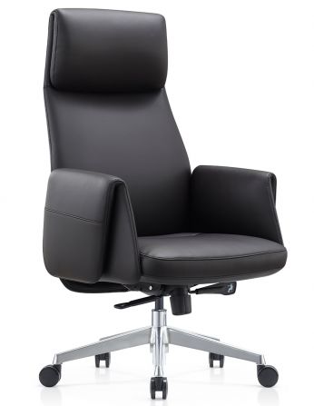 Крісло KRESLALUX A2065 BLACK для керівника, шкіряне