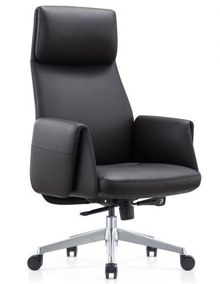 Крісло KRESLALUX A2065 BLACK для керівника, шкіряне