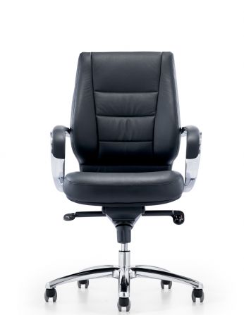 Крісло KRESLALUX A1607 BLACK для керівника, шкіряне 2