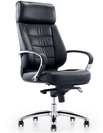 Крісло KRESLALUX A1607 BLACK для керівника, шкіряне