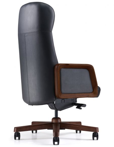 Крісло KRESLALUX A2560 BLACK для керівника, шкіряне
