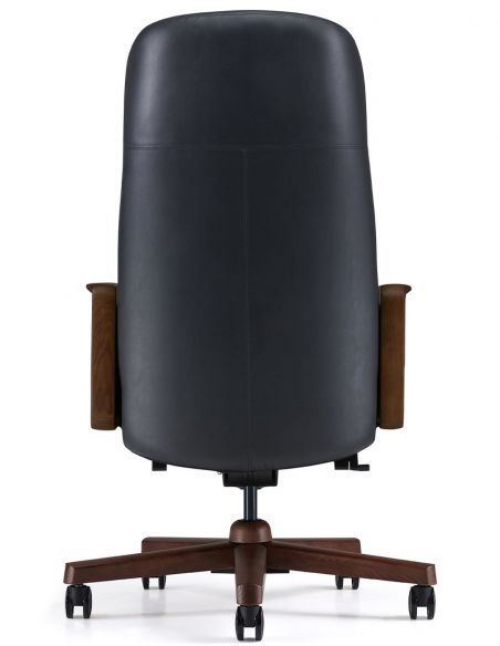 Крісло KRESLALUX A2560 BLACK для керівника, шкіряне