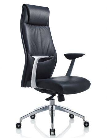 Крісло KRESLALUX 9184 BLACK для керівника, шкіряне