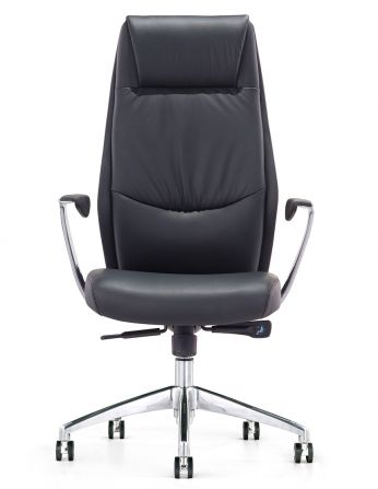 Крісло KRESLALUX 9184 BLACK для керівника, шкіряне 2