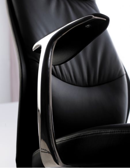 Крісло KRESLALUX 9184 BLACK для керівника, шкіряне