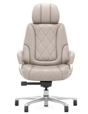 Крісло KRESLALUX RACER 01 LIGHT GREY для керівника, шкіряне 2