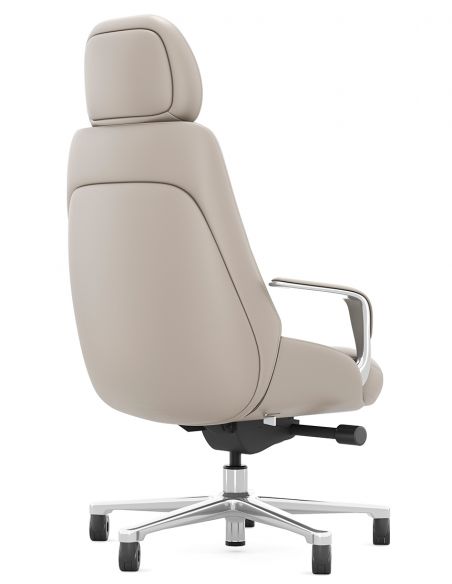 Крісло KRESLALUX RACER 01 LIGHT GREY для керівника, шкіряне