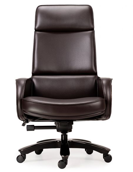Крісло KRESLALUX CROWN 01 LUXURY DARK BROWN для керівника, шкіряне