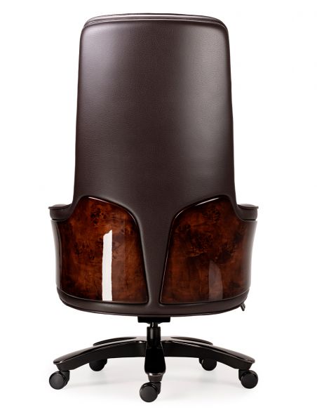 Крісло KRESLALUX CROWN 01 LUXURY DARK BROWN для керівника, шкіряне