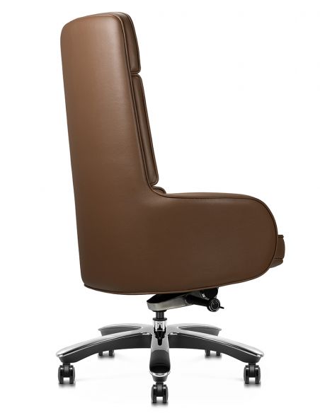 Крісло KRESLALUX CROWN 01 BROWN для керівника, шкіряне