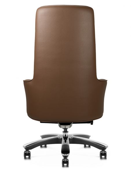 Крісло KRESLALUX CROWN 01 BROWN для керівника, шкіряне