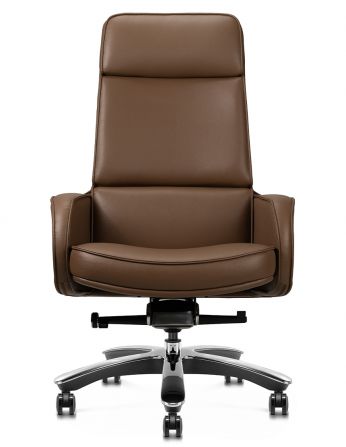 Крісло KRESLALUX CROWN 01 BROWN для керівника, шкіряне 2