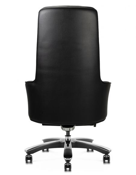 Крісло KRESLALUX CROWN 01 BLACK для керівника, шкіряне