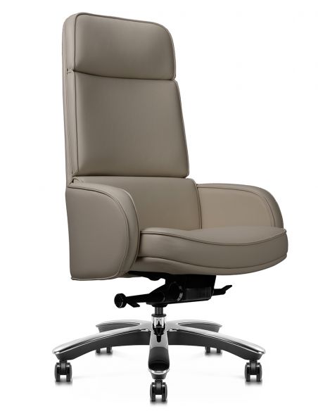 Крісло KRESLALUX CROWN 01 LIGHT BROWN для керівника, шкіряне