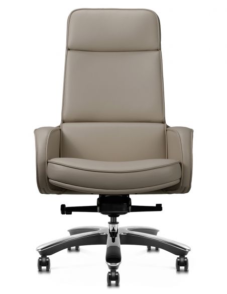 Крісло KRESLALUX CROWN 01 LIGHT BROWN для керівника, шкіряне