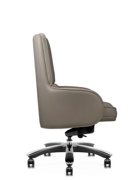 Крісло KRESLALUX CROWN 02 LIGHT BROWN, для відвідувача, шкіряне