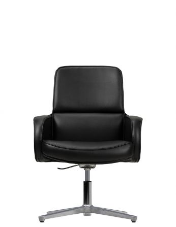 Крісло KRESLALUX CROWN 03 BLACK, для відвідувача, шкіряне 2