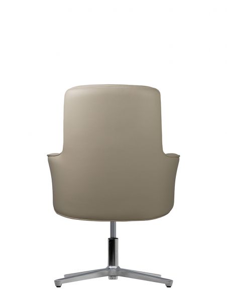 Крісло KRESLALUX CROWN 03 LIGHT BROWN, для відвідувача, шкіряне