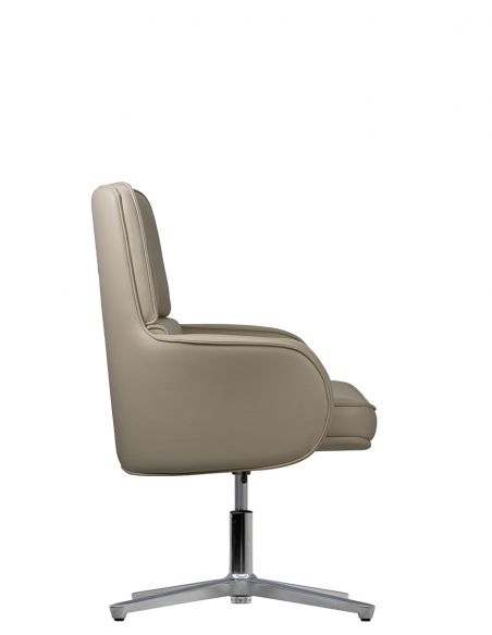 Крісло KRESLALUX CROWN 03 LIGHT BROWN, для відвідувача, шкіряне