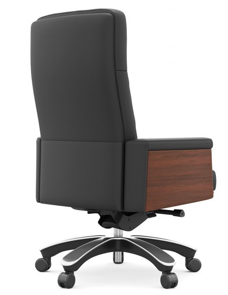 Крісло KRESLALUX MARQUIS 01 BLACK для керівника, шкіряне