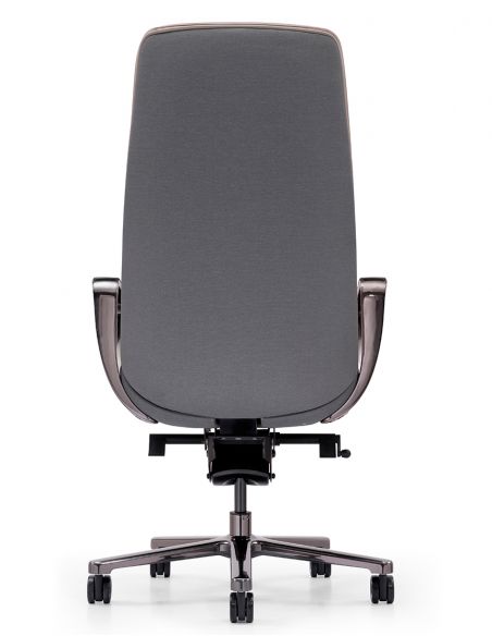 Крісло KRESLALUX TORNA 01 GREY & BEIGE для керівника, шкіряне