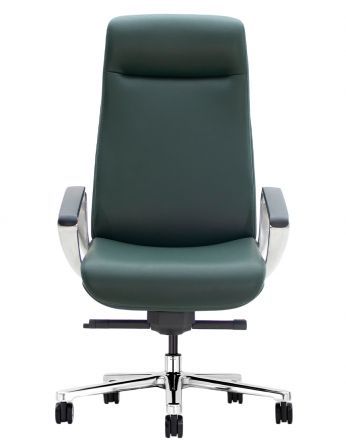 Крісло KRESLALUX TORNA 01 DARK GREEN для керівника, шкіряне 2