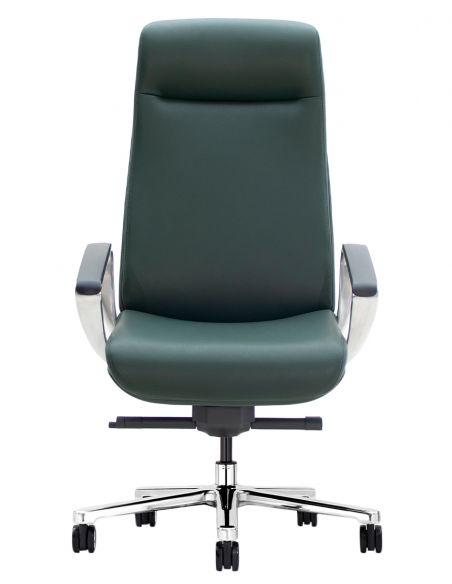 Крісло KRESLALUX TORNA 01 DARK GREEN для керівника, шкіряне