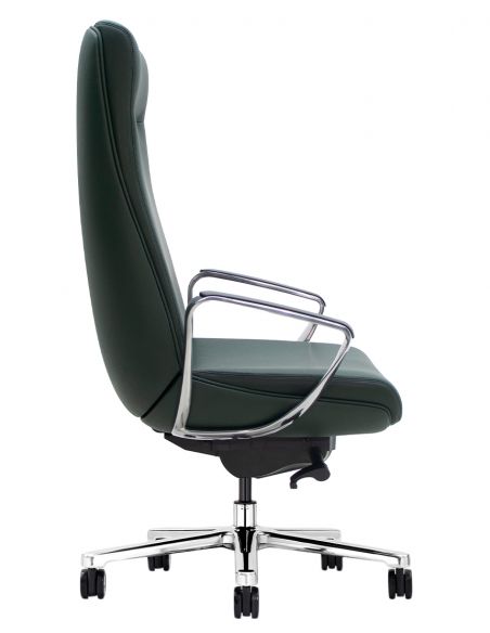 Крісло KRESLALUX TORNA 01 DARK GREEN для керівника, шкіряне
