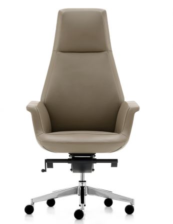 Крісло KRESLALUX BATE 01 LIGHT BROWN для керівника, шкіряне 2